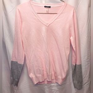 S Vilvi Milano Pink and Grey two-tone sweater